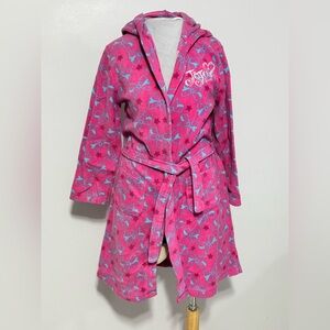 JoJo Siwa Girls Size 14 Hooded Bath Robe With Pockets. Nickelodeon Butterfly